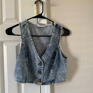 Sincerely Jules Light Blue Denim Vest
